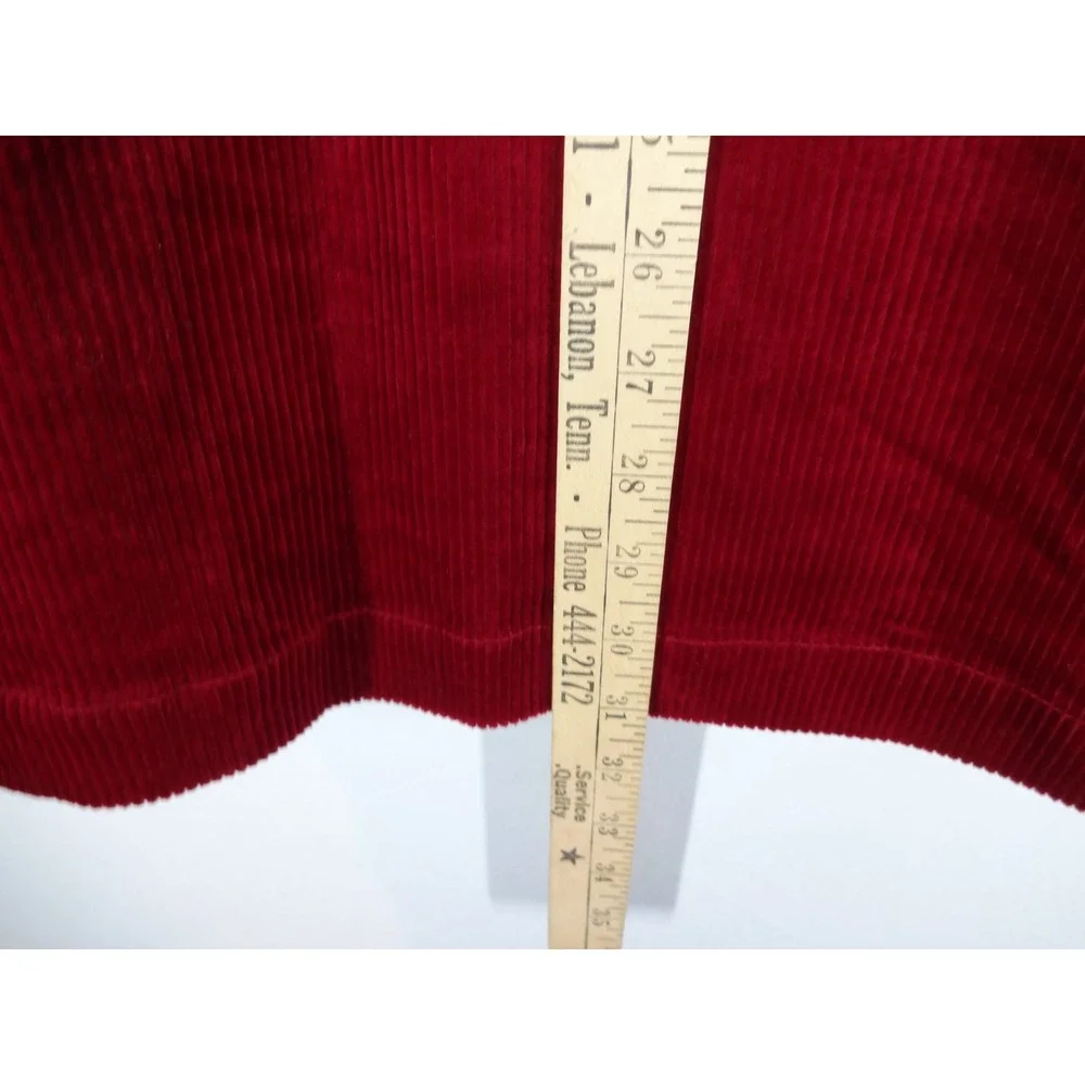 Free People Pinafore Overall Dress Women Large Burgundy Corduroy Boho Fall Prep